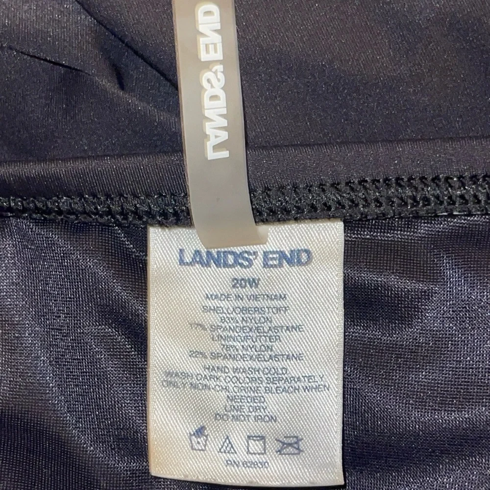 Lands' End Black Ruffle Swim Skirt
